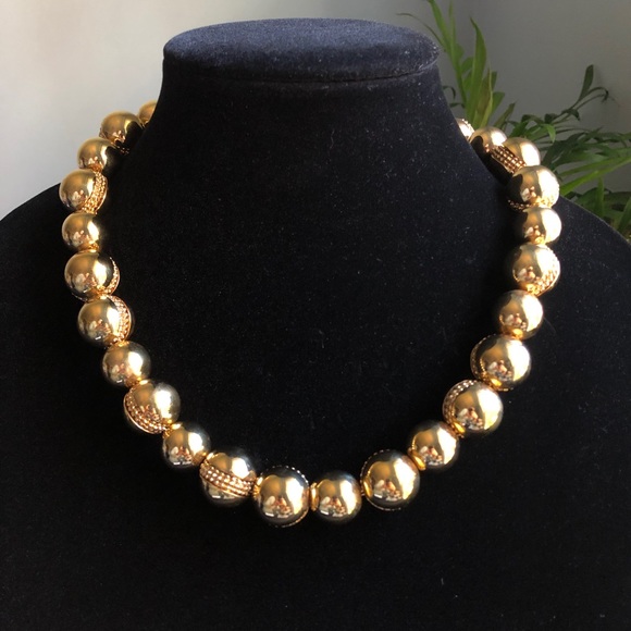 J. Crew gold ball necklace - Picture 2 of 5